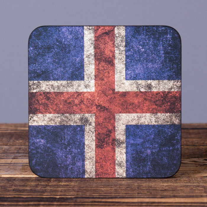 Iceland Flag - Set of 6 Cork Coasters - Idontspeakicelandic