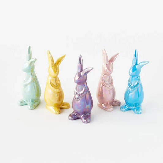 IRRIDESCENT BUNNY CERAMIC, 8"