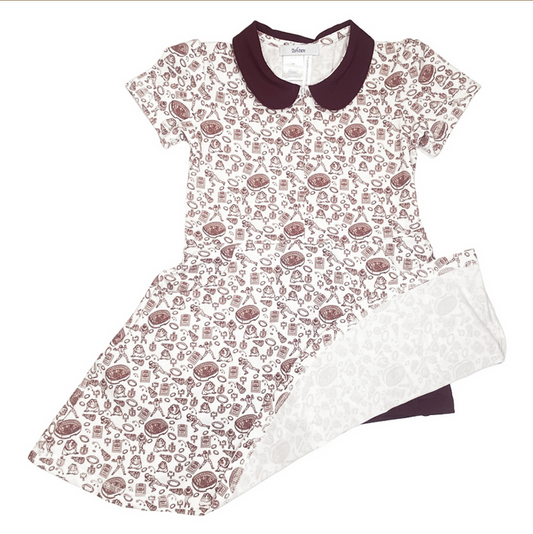 Ishtex- MAROON BULLDOG ACTIVE GIRL'S DRESS