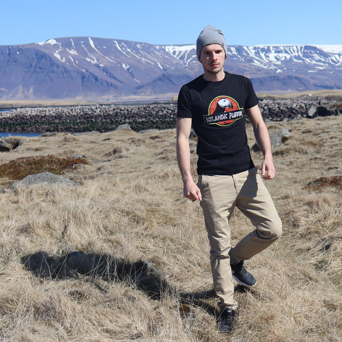 Jurassic Puffin - T-Shirt - Black