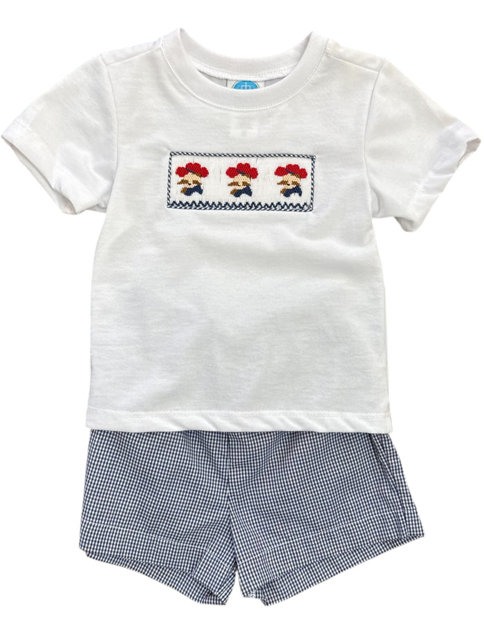 Krewe-Navy Colonel Smock Short Set