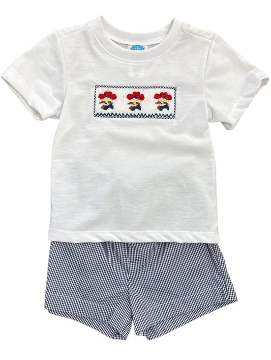 Krewe-Navy Colonel Smock Short Set
