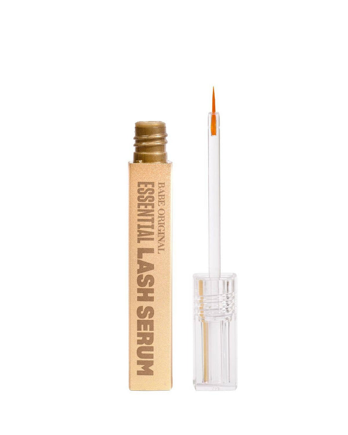 Babe Original Essential Lash Serum 2mL biotin-infused lash serum in blue and black packaging.