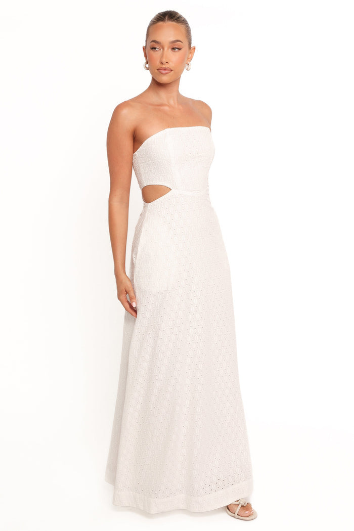 Petal and Pup USA DRESSES Laura Midi Dress - White