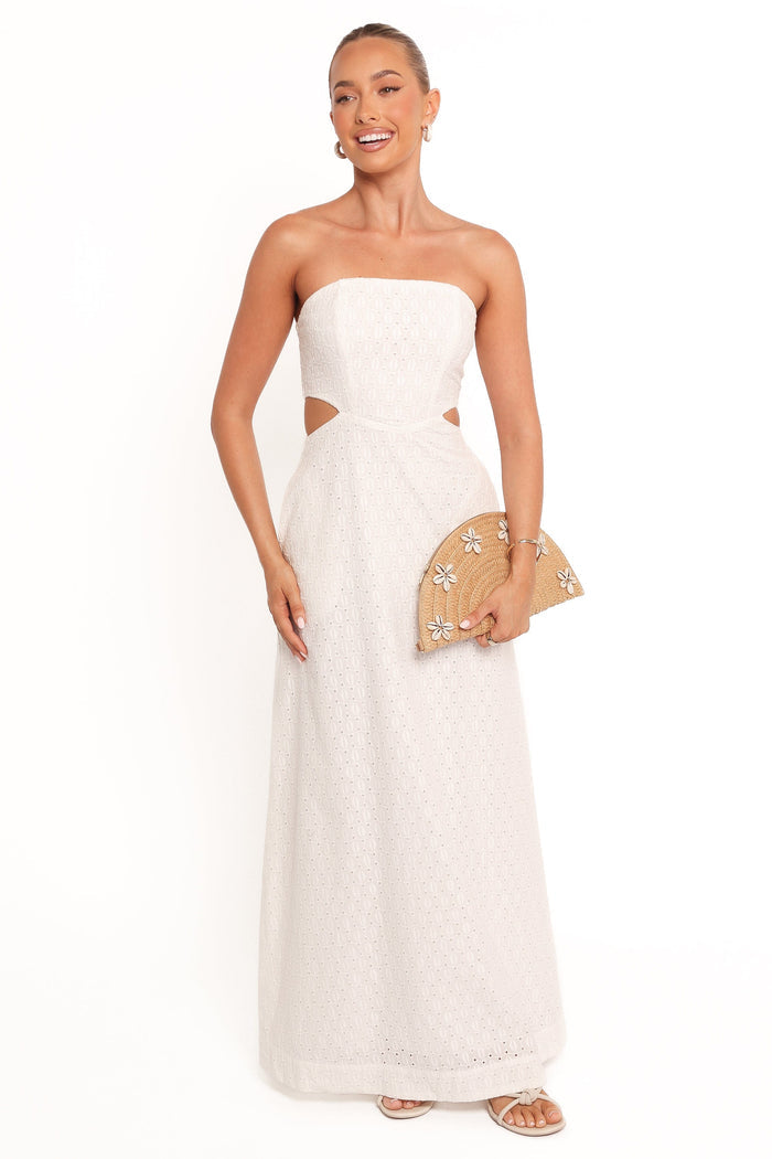 Petal and Pup USA DRESSES Laura Midi Dress - White