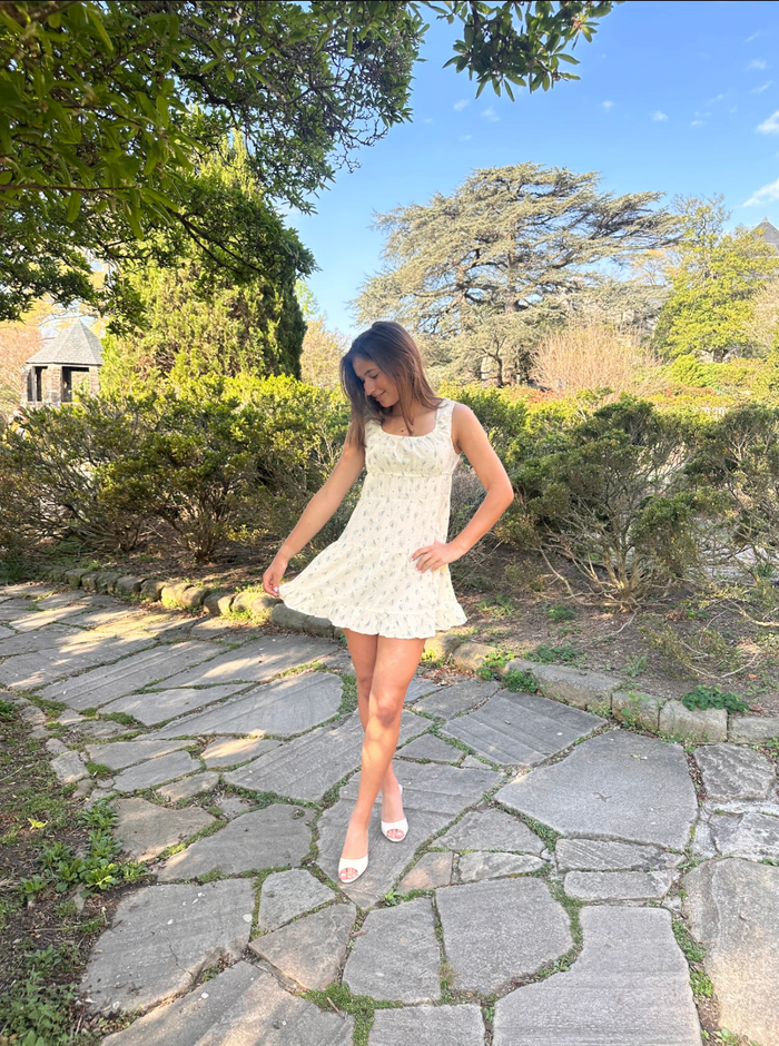 Little Olin- Floral Ruffle Dress