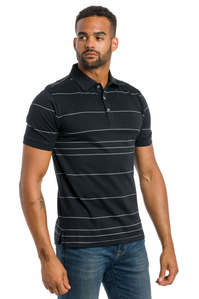 Mariner | Men's Jersey Mesh Striped Polo