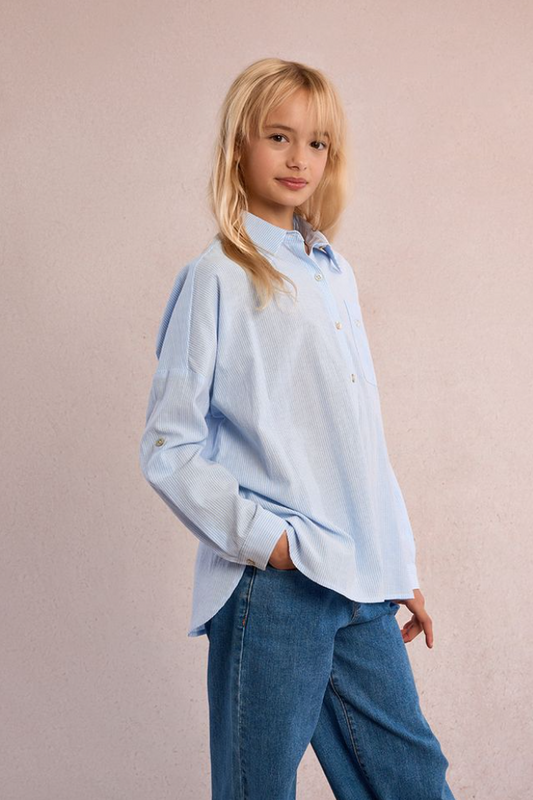 Molly Bracken- Light Blue Long Sleeve Shirt