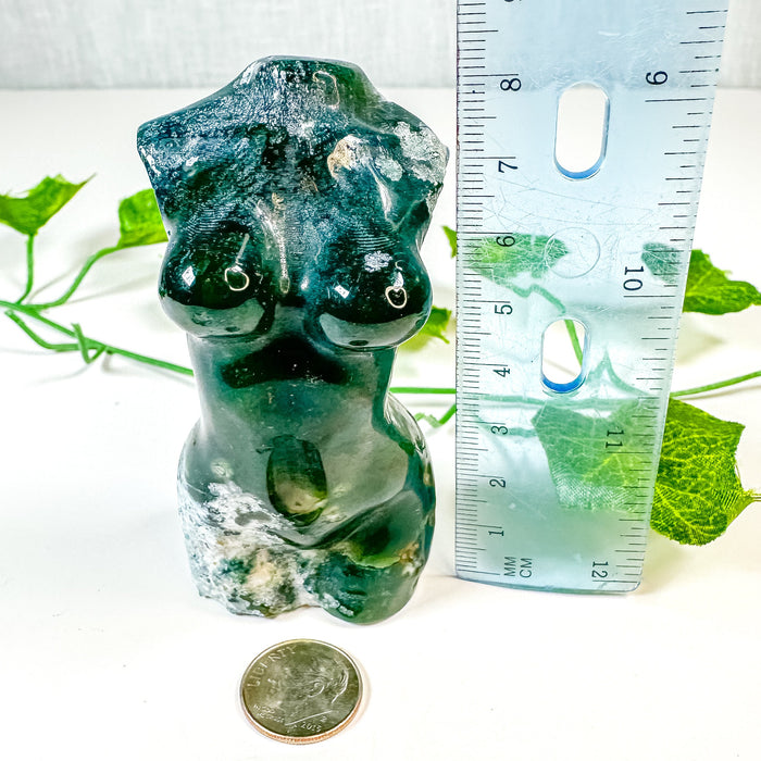 Moss Agate Goddess Body (58F)