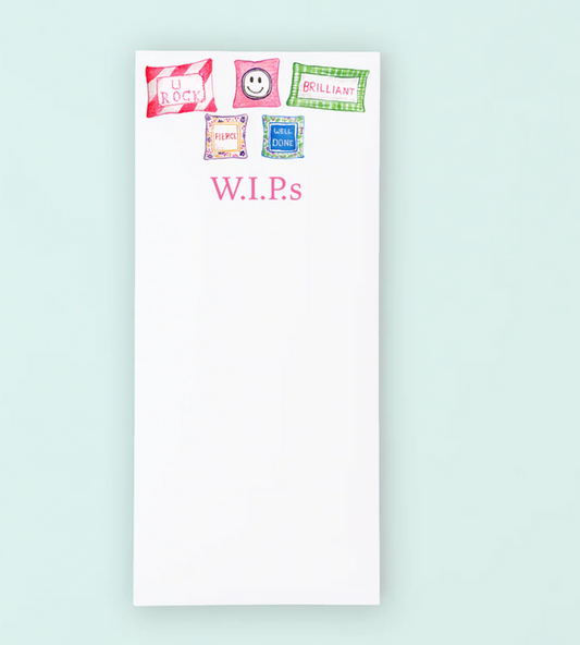 Needlepoint Pillows "WIPs" Lists Pad- TAYLOR PALADINO