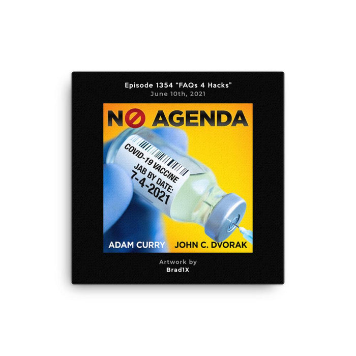 NO AGENDA 1354 - customizable canvas cover art