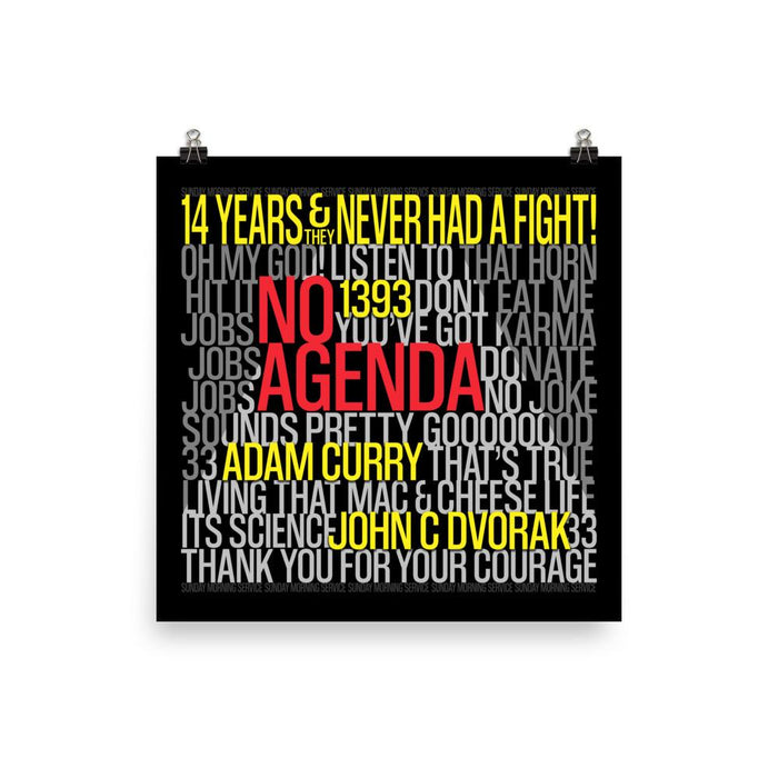 NO AGENDA 1393 - cover art poster print