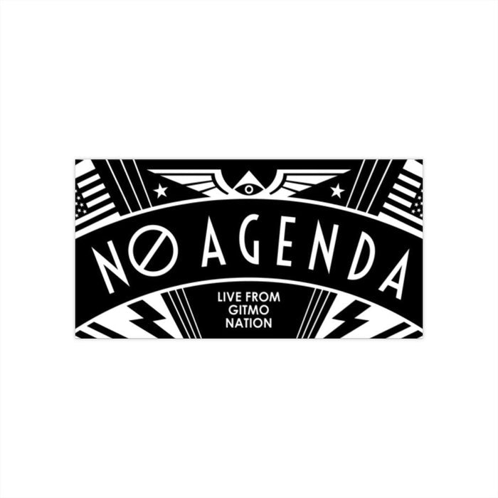 NO AGENDA RALLY - DARK - bumper sticker