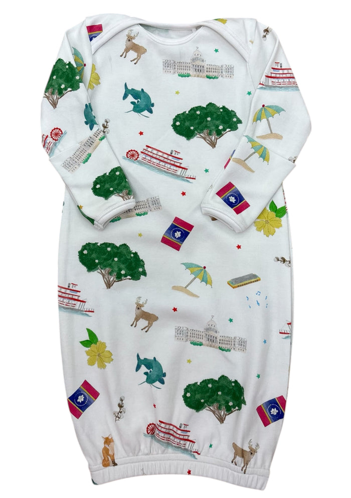 Nola Tawk-Mississippi Kids Organic Cotton Pajama Gown