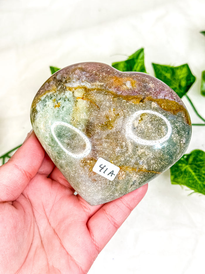 Ocean Jasper Heart (41A)