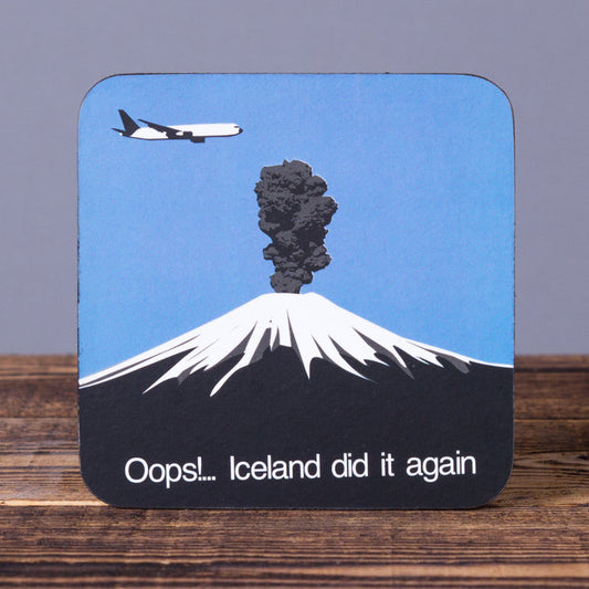 Oops - Set of 6 Cork Coasters - Idontspeakicelandic