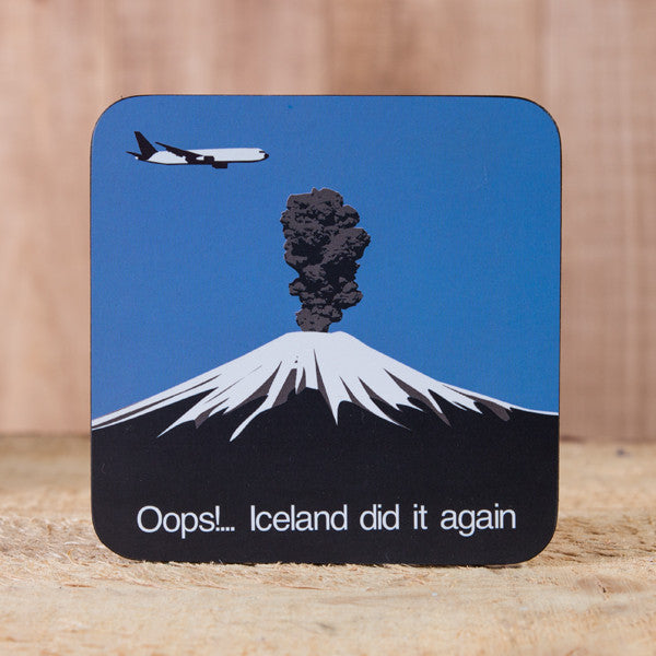 Oops - Set of 6 Cork Coasters - Idontspeakicelandic