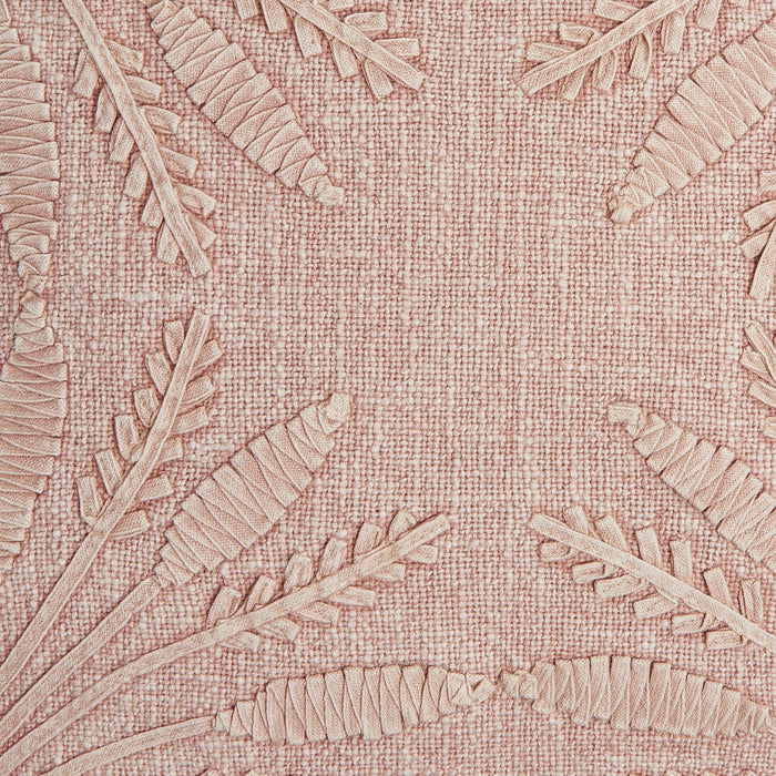 Pampas Fan Embroidered Cushion 45x45cm