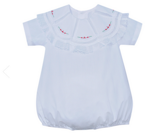 Phoenix&Ren Clayton Boy Bubble-Red Christmas Embroidered Collar
