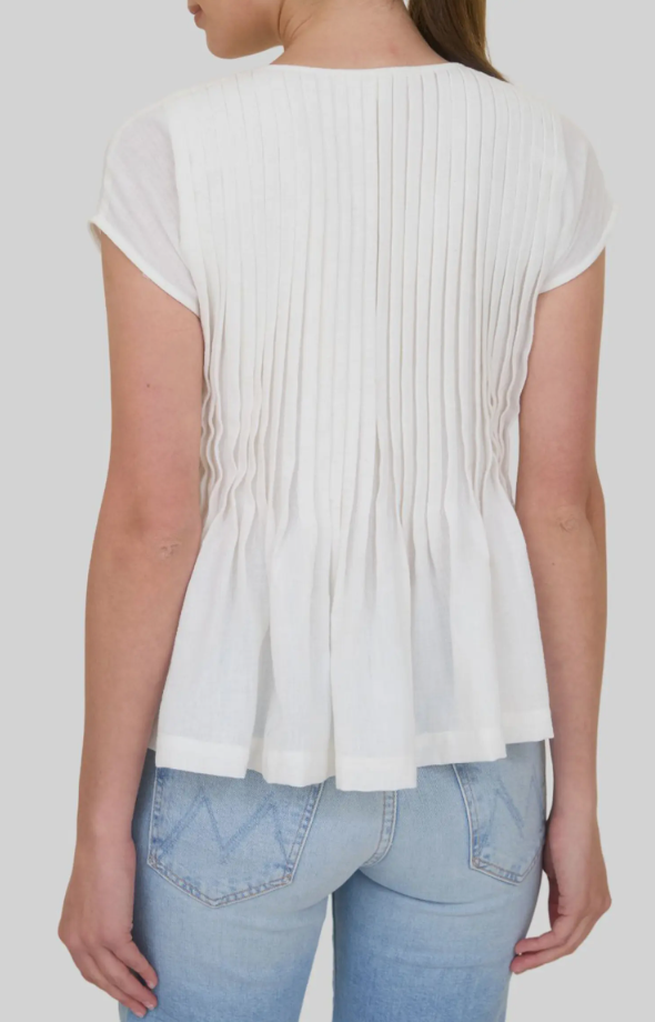 Pintuck Pleat Peplum Top ZOE AND CLAIRE