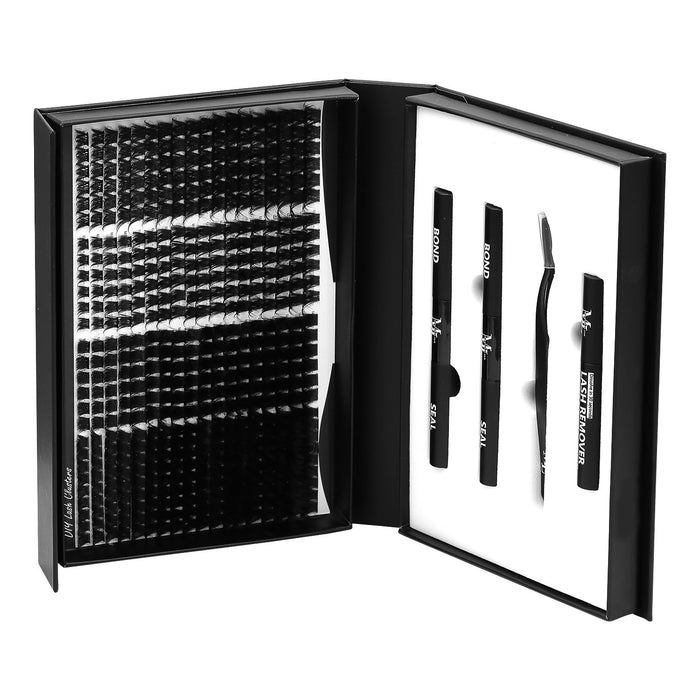 Premium DIY Lash Extension Kit – Cat Eye Glam Cluster Lashes (Luxury Collection)