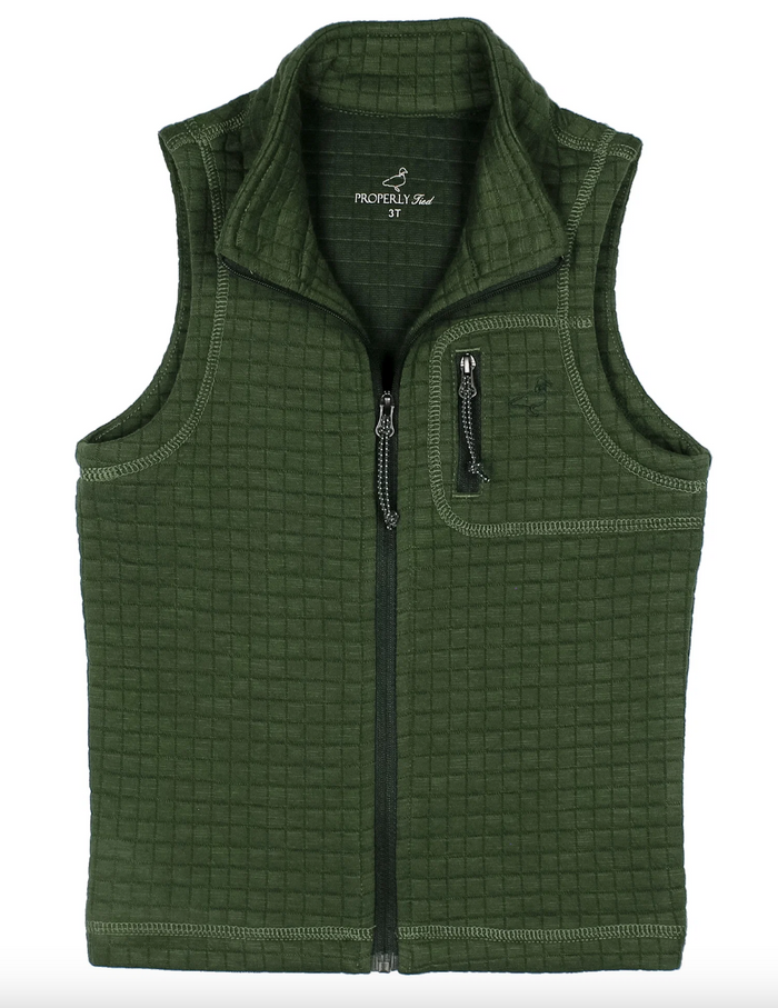 Properly Tied - Boys Delta Vest Thyme