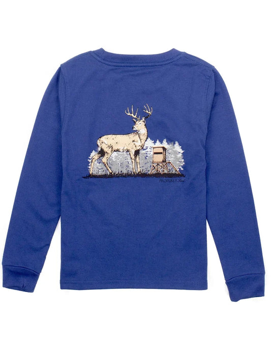 Properly Tied-Boys Deer Season LS River Blue