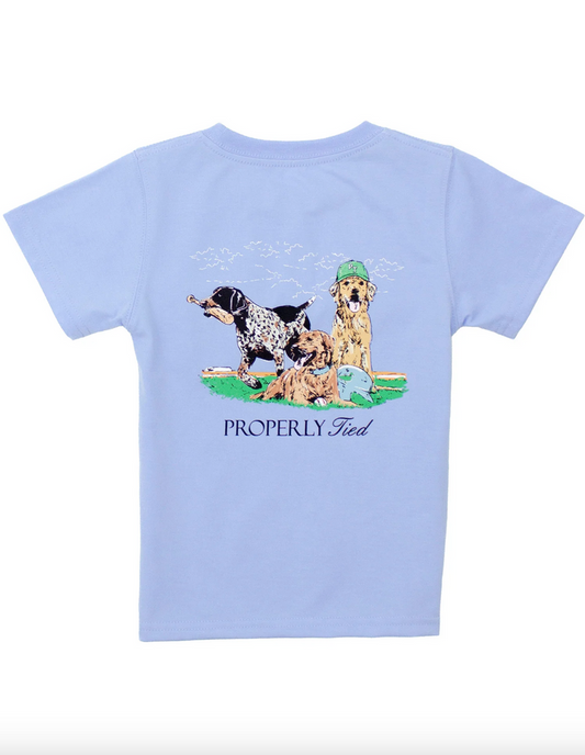 Properly Tied-Boys Diamond Dogs SS Light Blue