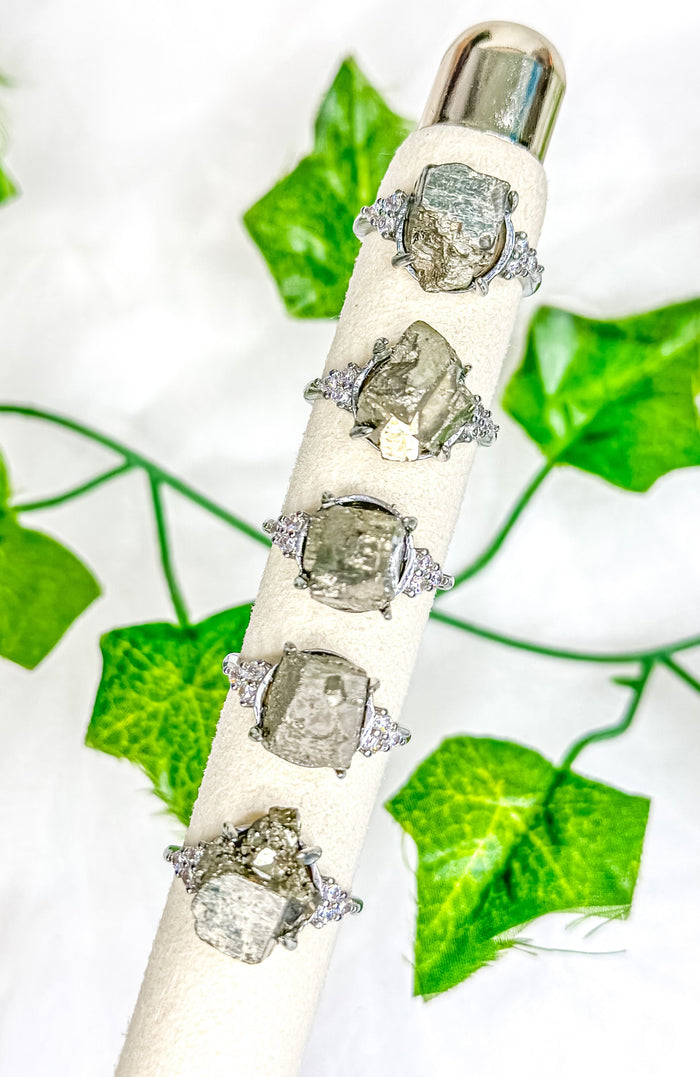 Raw Pyrite Ring (adjustable)