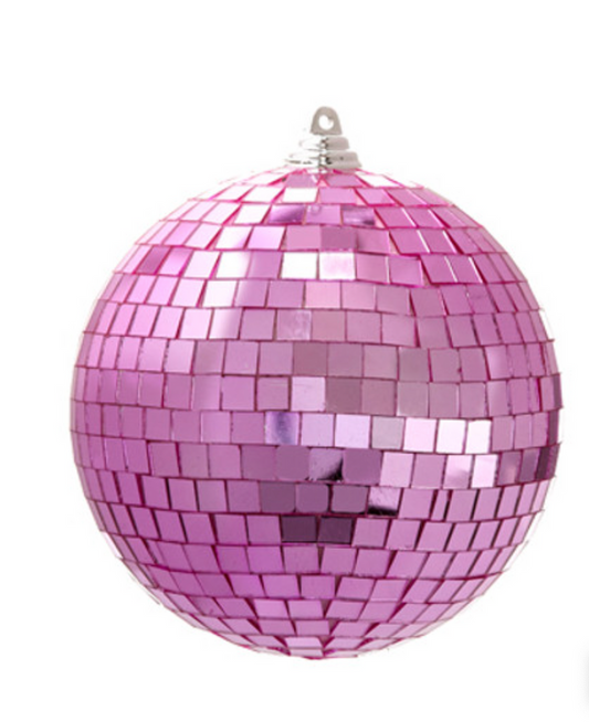 Raz 6" or 8" Large Pink Disco Ball Christmas Ornament