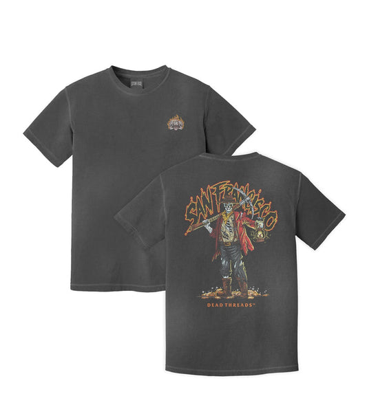 SAN FRANCISCO FOOTBALL v2 - “3 SKULL” PREMIUM T - SHIRT – T-Shirt – Dead Threads Apparel