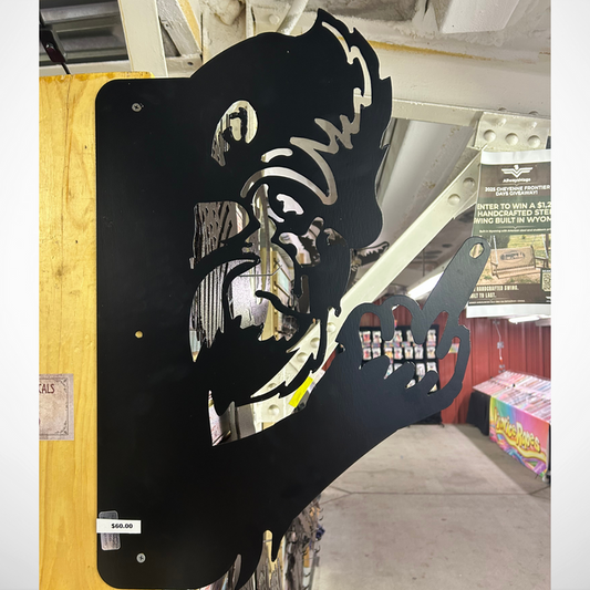 Sasquatch Middle Finger - 23" X 16" Metal Wall Art