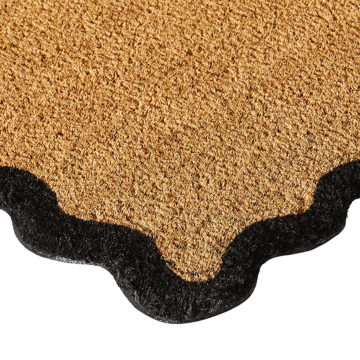 Scalloped Coir Doormat 75x45cm