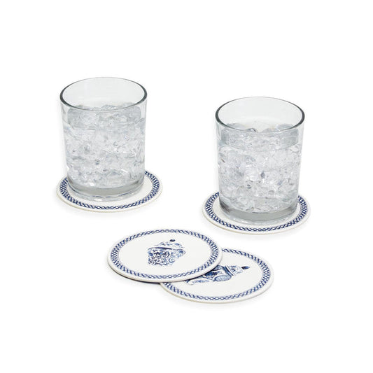 Set of 40 Chinoiserie Paper Coasters