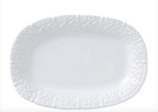 Skyros Designs Historia Small Oval Platter - Paper White