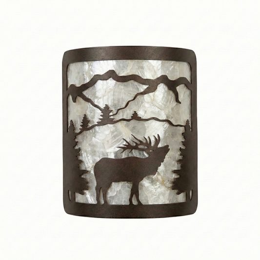 Small Indoor Sconce - Clear Mica