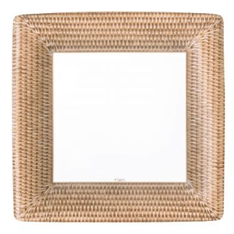 Square Rattan Dinner Plates