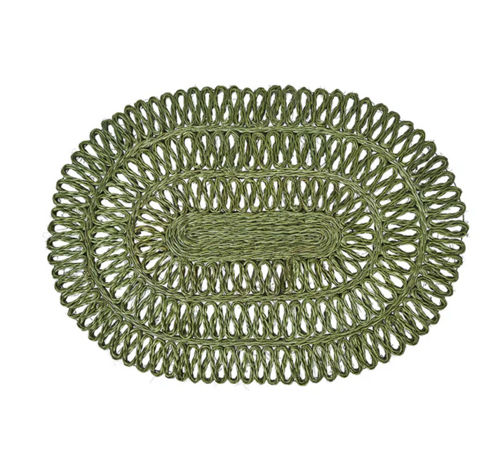 Straw Loop Oval Placemat