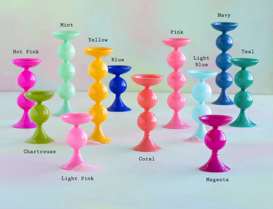 SUGAR PLUM PILLAR CANDLE HOLDER- 3 SIZES