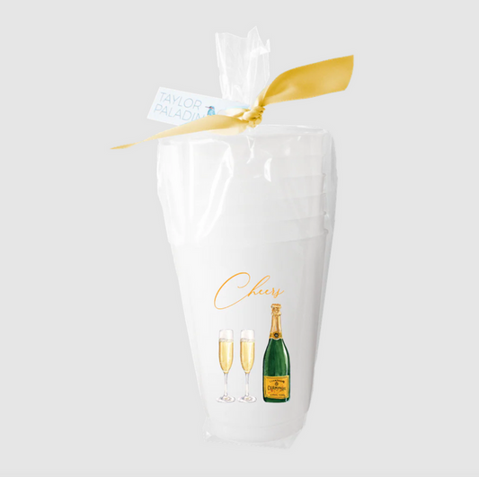 Taylor Paladino- Cheers Champagne Bottle Frosted Cup