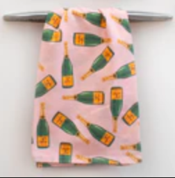 Taylor Paladino-Champagne Bottles Tea Towel