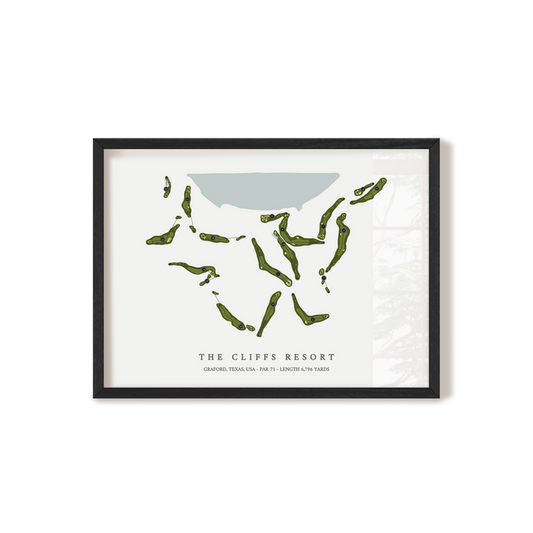 The Cliffs Resort | Golf Course Map | Black Frame