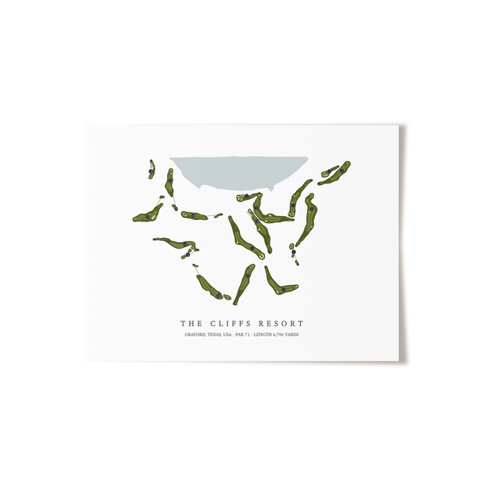The Cliffs Resort | Golf Course Map | Unframed