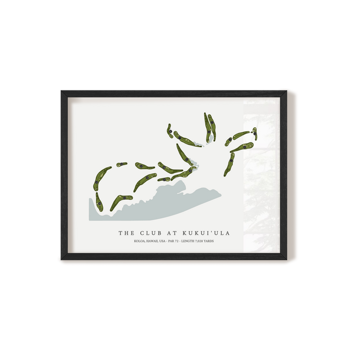 The Club at Kukui'ula | Golf Course Map | Black Frame