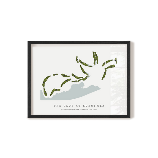 The Club at Kukui'ula | Golf Course Map | Black Frame