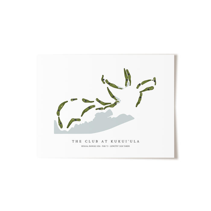 The Club at Kukui'ula | Golf Course Map | Unframed