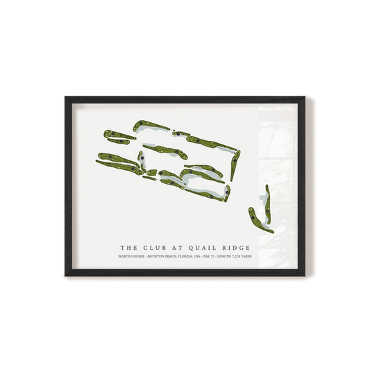 The Club at Quail Ridge - North Course | Golf Course Map | Black Frame