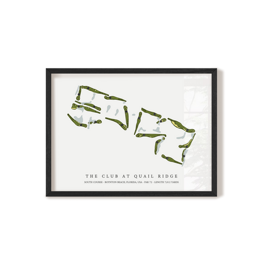 The Club at Quail Ridge - South Course | Golf Course Map | Black Frame