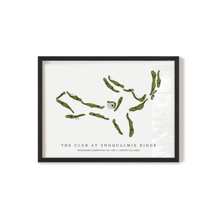 The Club at Snoqualmie Ridge | Golf Course Map | Black Frame