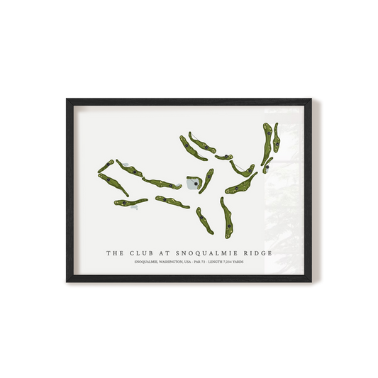 The Club at Snoqualmie Ridge | Golf Course Map | Black Frame
